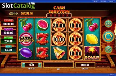 Скрин2. Cash Eruption MegaJackpots слот
