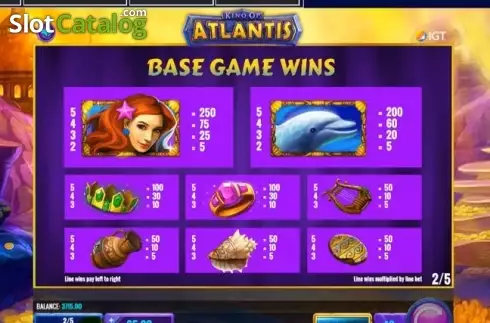 Скрин8. King of Atlantis (IGT) слот