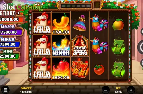 Скрин2. Cash Eruption Rey Picante Del Pollo слот