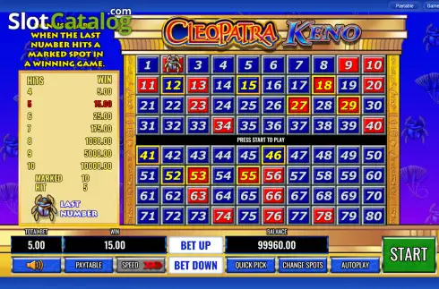 Скрин3. Cleopatra Keno слот