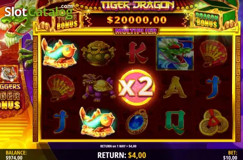 Скрин3. Tiger and Dragon Multiplier слот