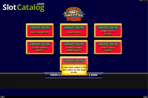 Скрин3. Super Times Pay Triple Play Poker слот