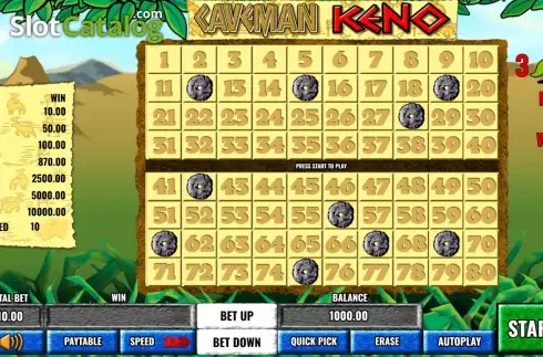 Скрин2. Caveman Keno слот