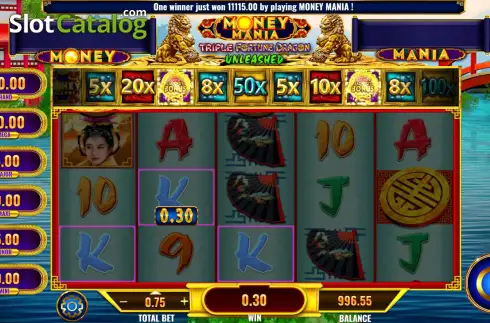 Скрин3. Money Mania Triple Fortune Dragon Unleashed слот