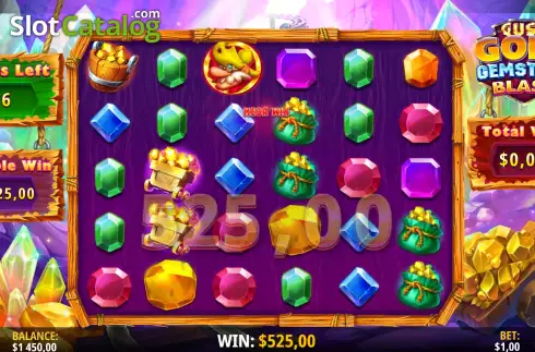 Скрин3. Gus's Gold Gemstone Blast слот