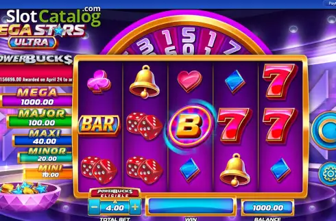 Скрин2. PowerBucks Mega Stars Ultra слот