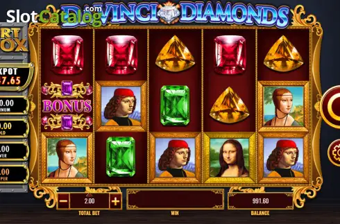 Скрин2. Fort Knox Da Vinci Diamonds слот