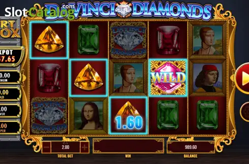 Скрин3. Fort Knox Da Vinci Diamonds слот