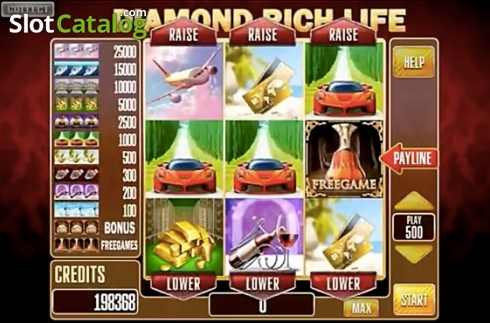 Скрин2. Diamond Rich Life слот