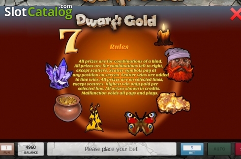Скрин7. Dwarf's Gold слот
