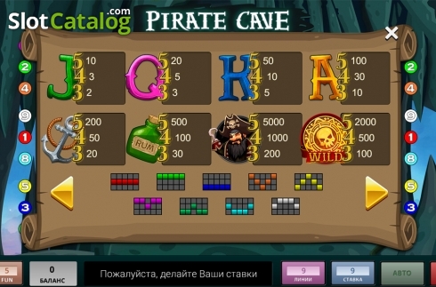 Скрин3. Pirate Cave (InBet Games) слот