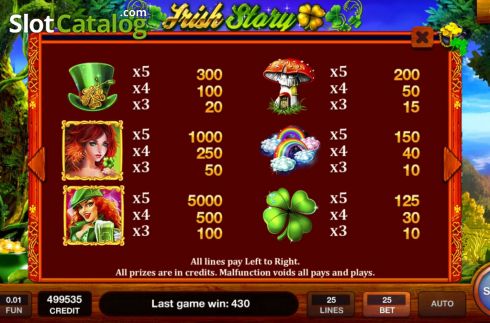 Скрин9. Irish Story слот