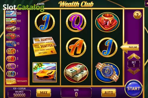 Скрин2. Wealth Club (Pull Tabs) слот