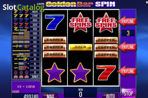 Скрин6. Golden Bar Spin (3x3) слот
