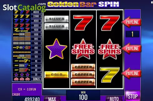 Скрин7. Golden Bar Spin (3x3) слот