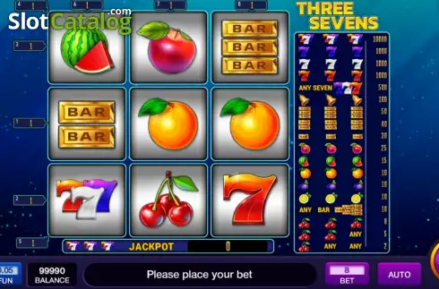Скрин2. Three Sevens слот