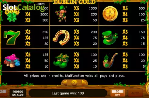 Скрин5. Dublin Gold слот