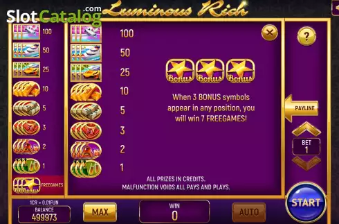 Скрин9. Luminous Rich (Pull Tabs) слот
