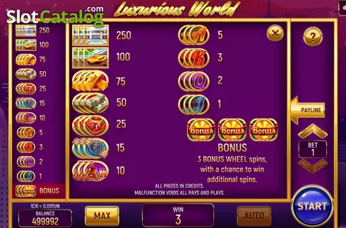 Скрин9. Luxurious World (Pull Tabs) слот