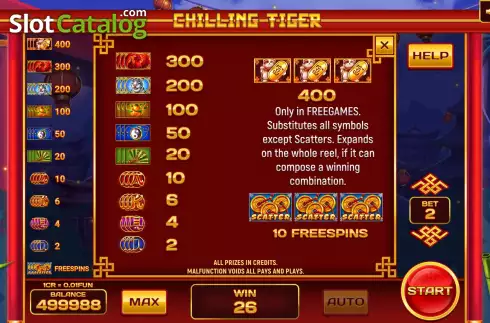 Скрин9. Chilling Tiger (3x3) слот