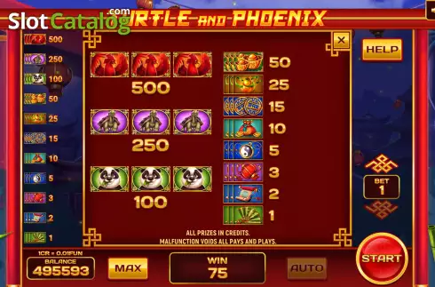 Скрин5. Turtle and Phoenix (Pull Tabs) слот