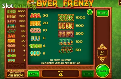 Скрин6. Clover Frenzy (3x3) слот