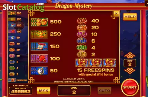 Скрин9. Dragon Mystery (3x3) слот