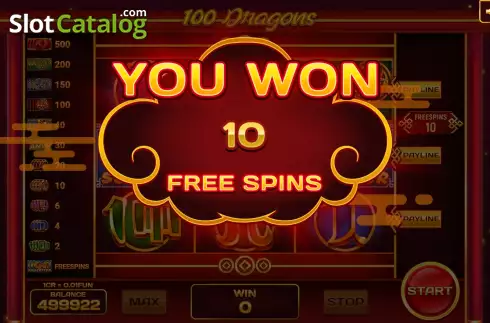 Скрин5. 100 Dragons (3x3) слот