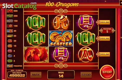 Скрин7. 100 Dragons (3x3) слот
