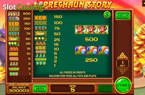 Скрин6. Leprechaun Story (Pull Tabs) слот