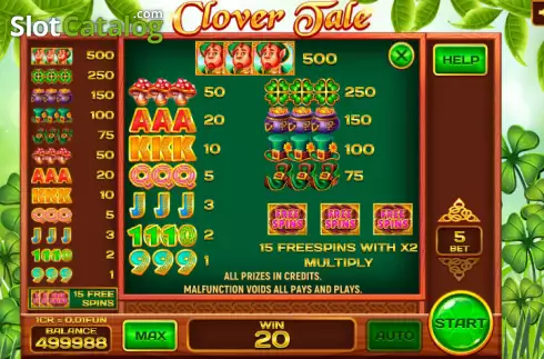 Скрин5. Clover Tale (Pull Tabs) слот