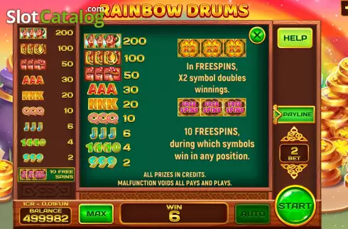Скрин6. Rainbow Drums (3x3) слот