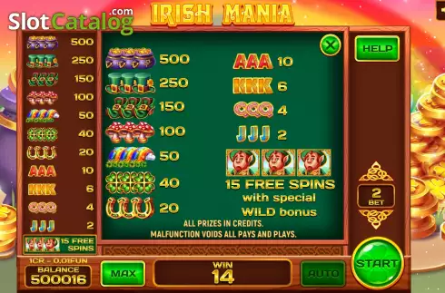 Скрин9. Irish Mania (Pull Tabs) слот