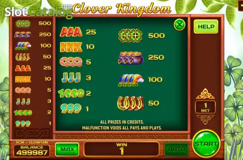 Скрин6. Clover Kingdom (Pull Tabs) слот