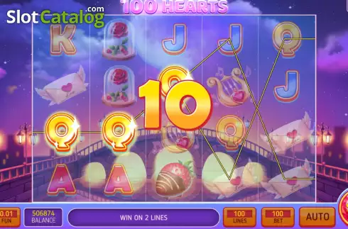 Скрин3. 100 Hearts слот