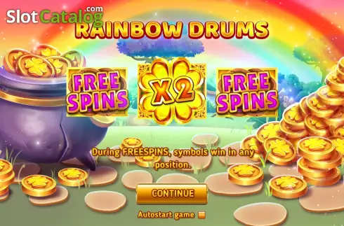 Скрин2. Rainbow Drums Respin слот