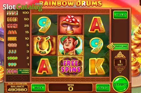 Скрин3. Rainbow Drums Respin слот