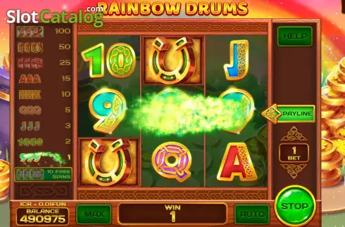 Скрин4. Rainbow Drums Respin слот