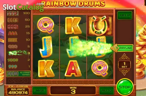 Скрин5. Rainbow Drums Respin слот