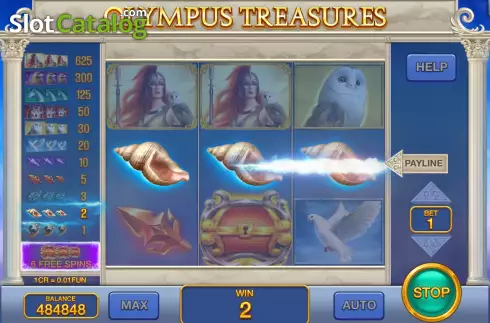 Скрин3. Olympus Treasures (Pull Tabs) слот