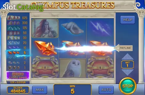 Скрин4. Olympus Treasures (Pull Tabs) слот
