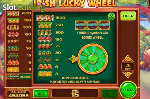 Скрин6. Irish Lucky Wheel (3x3) слот