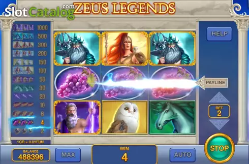 Скрин3. Zeus Legends (3x3) слот