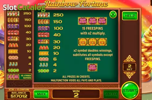 Скрин9. Rainbow Fortune (Pull Tabs) слот