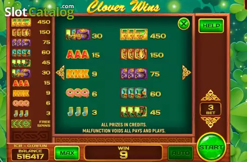 Скрин5. Clover Wins (Reel Respin) слот