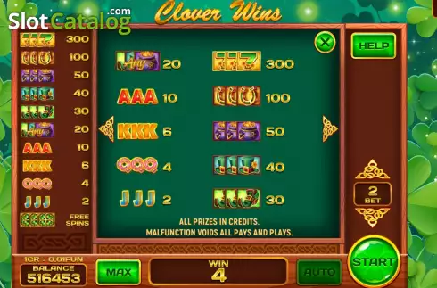 Скрин5. Clover Wins (Pull Tabs) слот