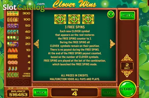 Скрин6. Clover Wins (Pull Tabs) слот