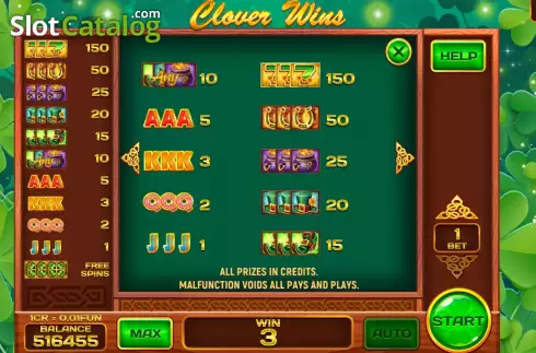 Скрин5. Clover Wins (3x3) слот