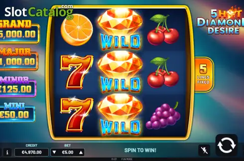 Скрин2. 5 Hot Diamond Desire слот