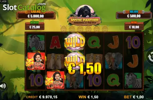 Скрин4. Mystic Panther Treasures of the Wild слот